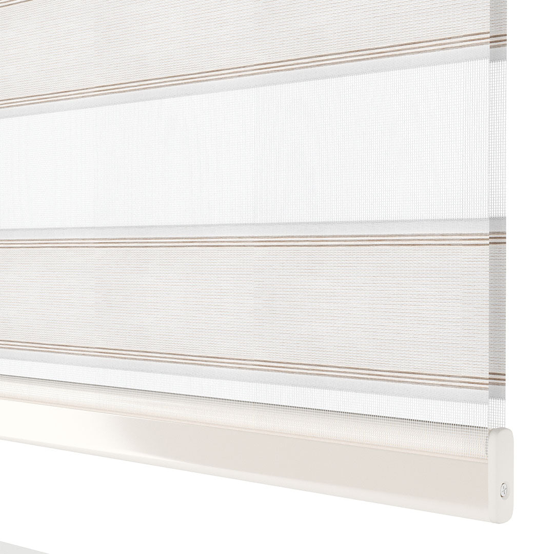 Ekru Pliseli Zebra Perde | Morricone