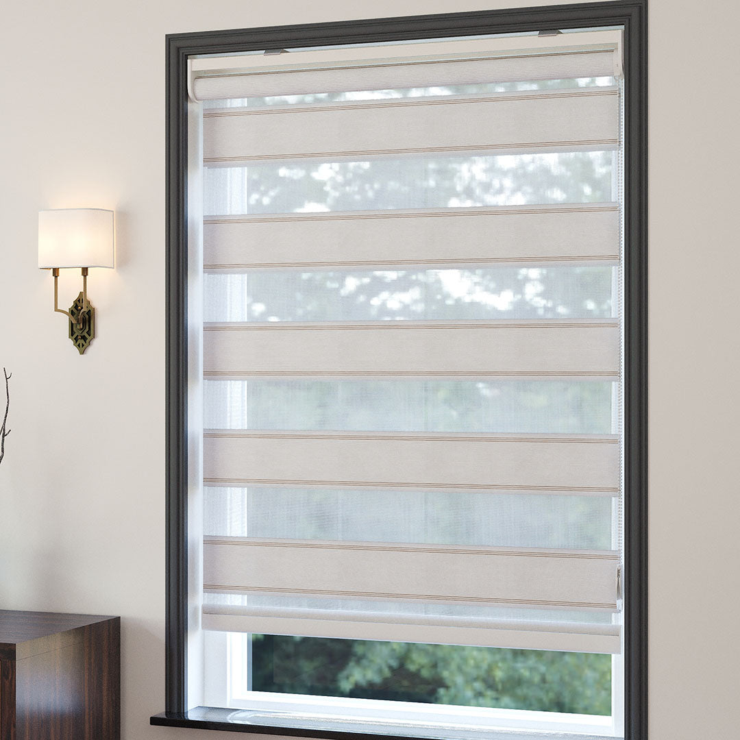 Ekru Pliseli Zebra Perde | Morricone