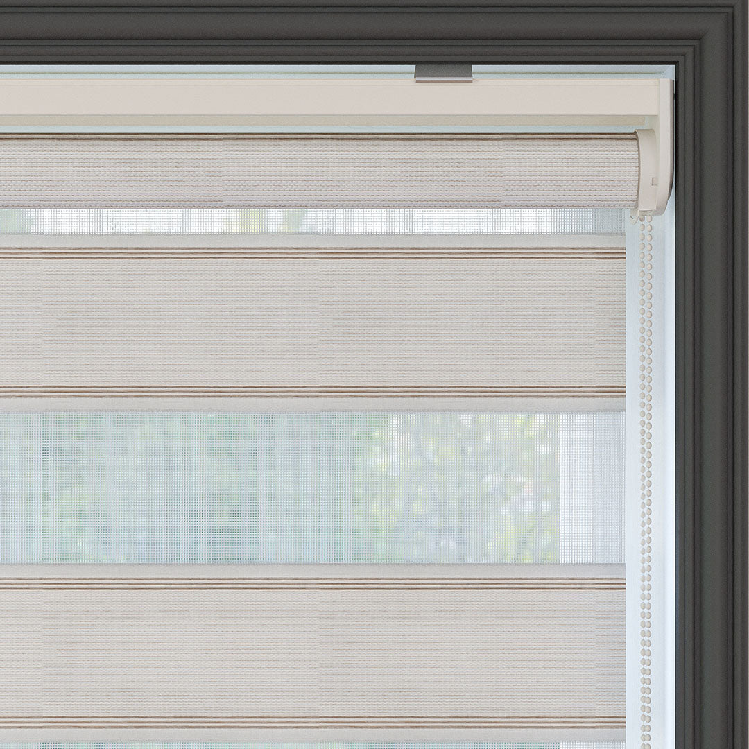 Ekru Pliseli Zebra Perde | Morricone