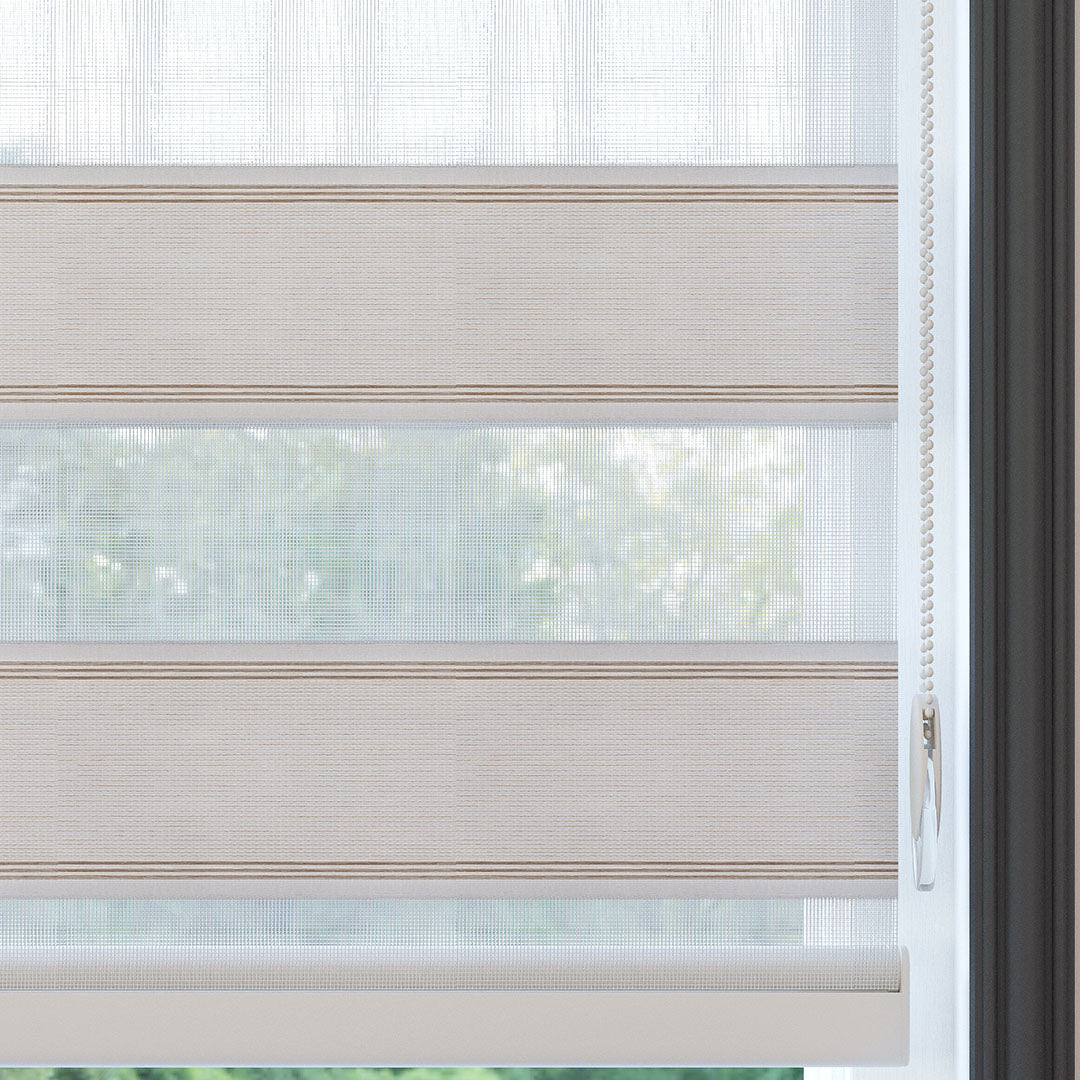 Ekru Pliseli Zebra Perde | Morricone