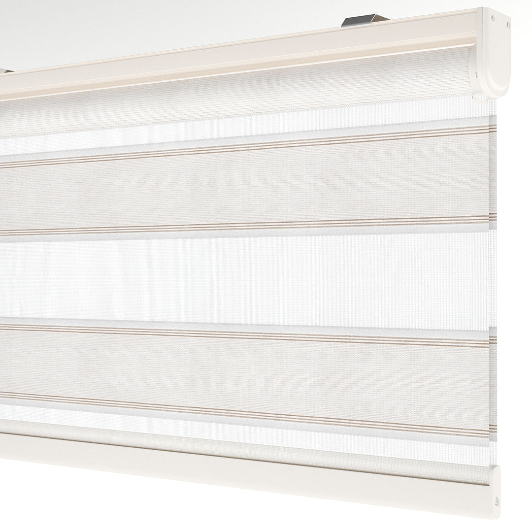 Ekru Pliseli Zebra Perde | Morricone