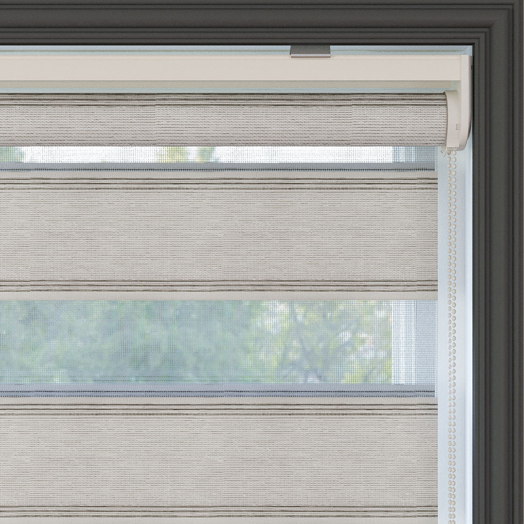 Koyu Krem Pliseli Zebra Perde | Morricone