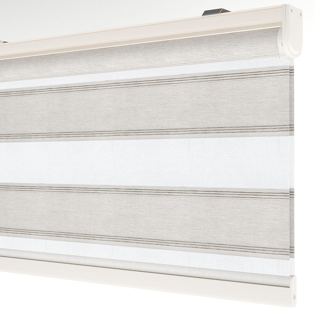 Koyu Krem Pliseli Zebra Perde | Morricone