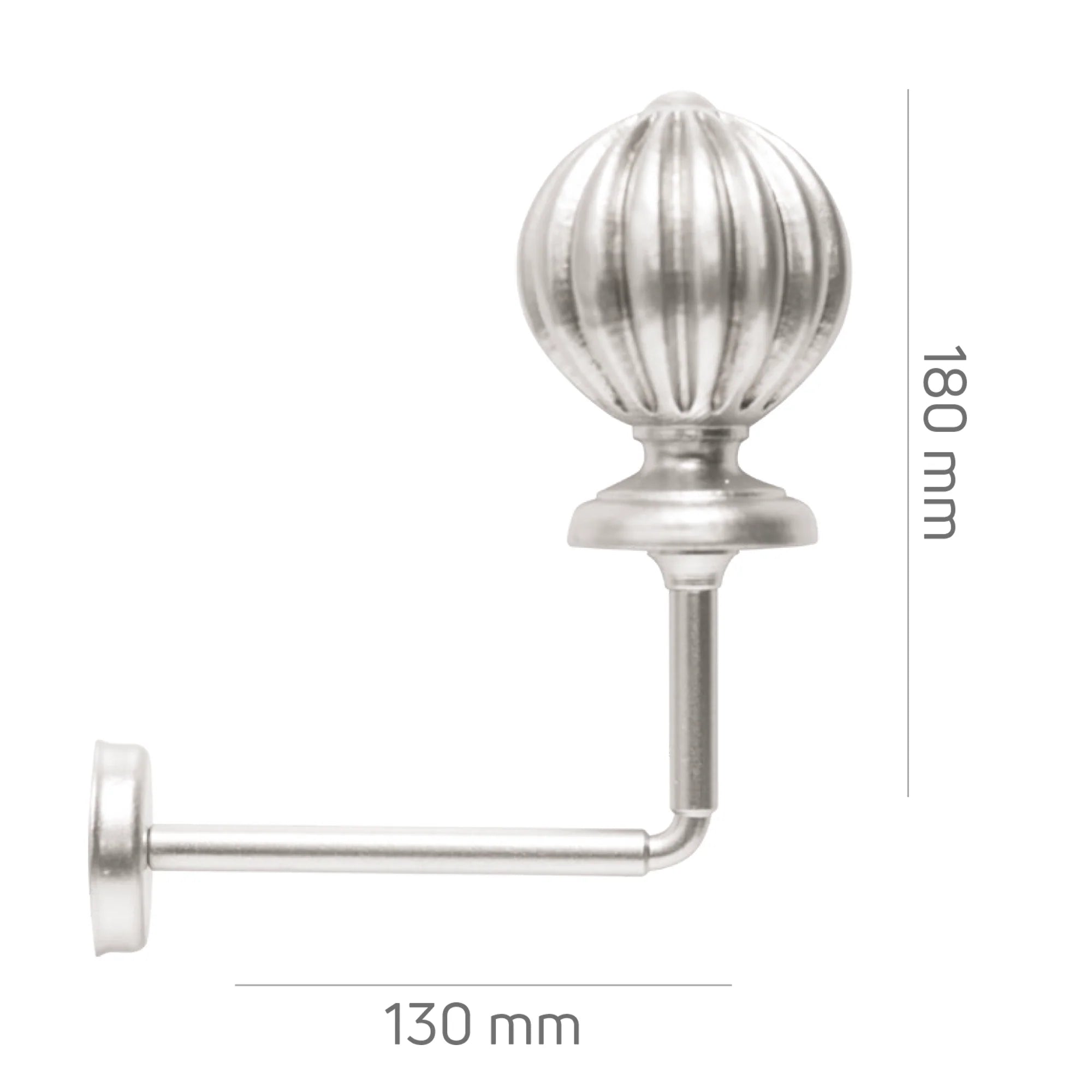 Perde Tutucu Renso - Gümüş Eskitme Metal - Balkabağı