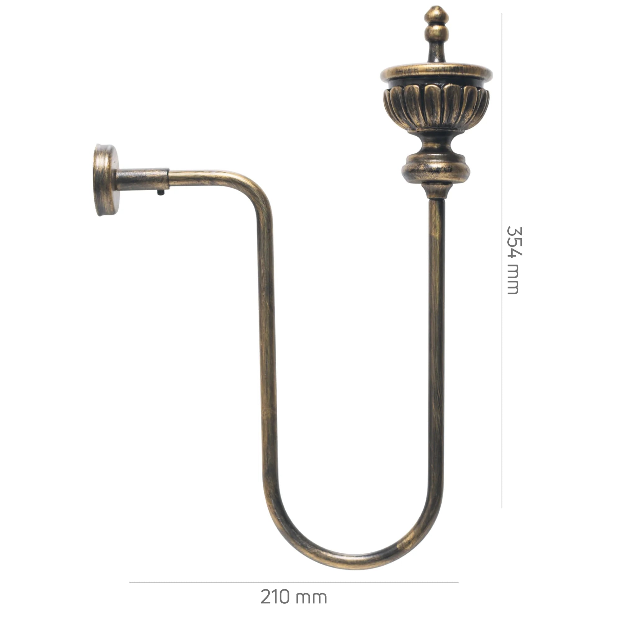 Perde Tutucu Renso Kol Bağı - Altın Eskitme Metal - Aurelios