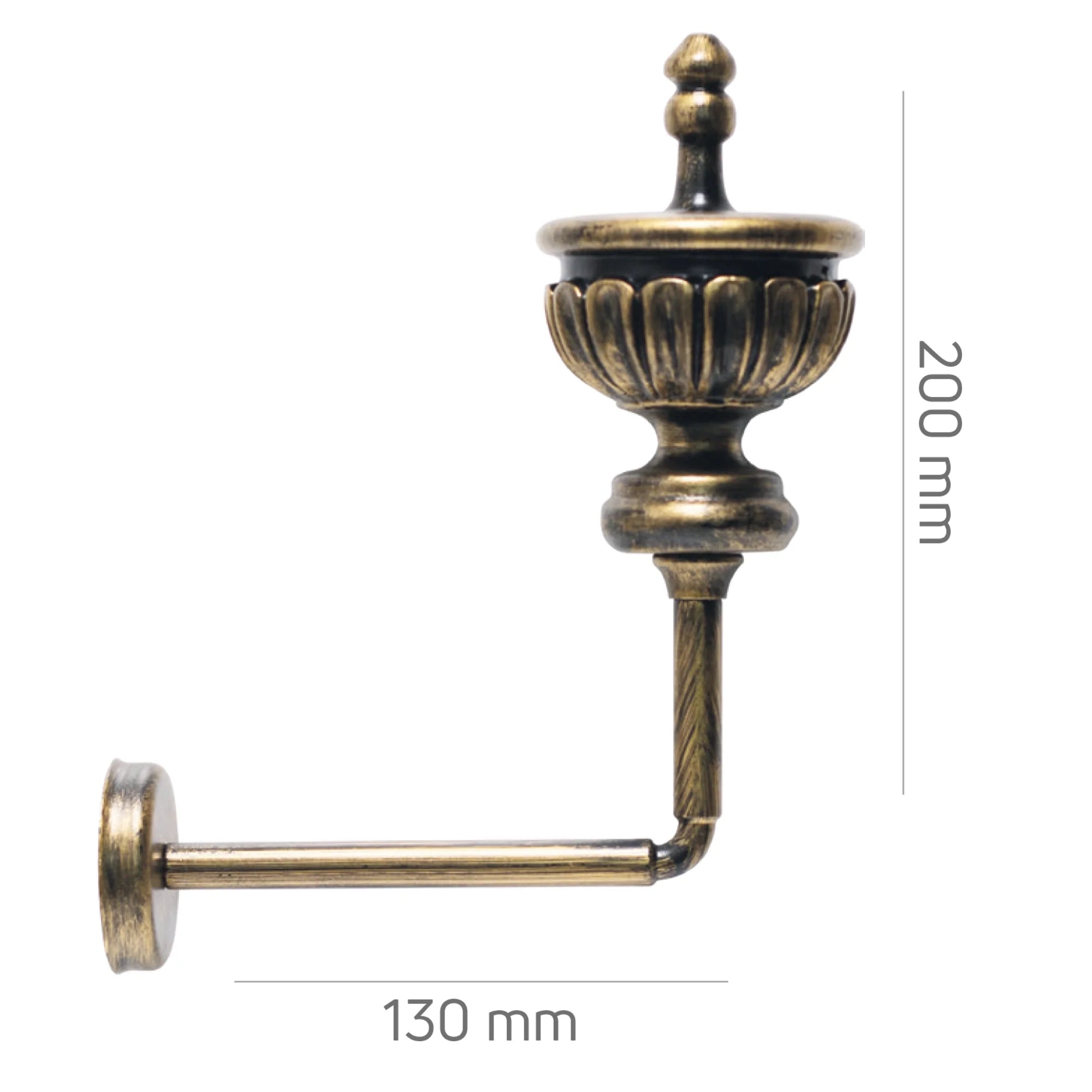 Perde Tutucu Renso - Altın Eskitme Metal - Aurelios