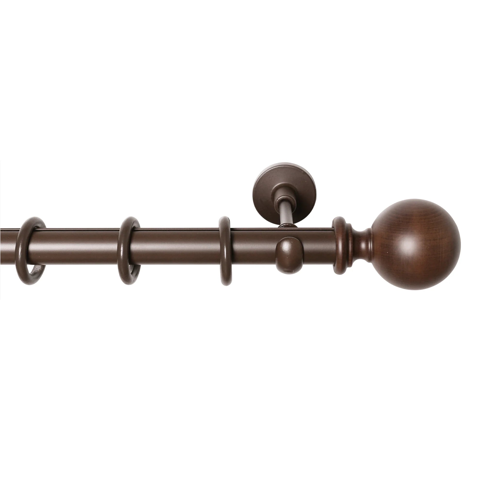 Rustik Perde Borusu 30 mm - Ceviz Rengi - Ametist