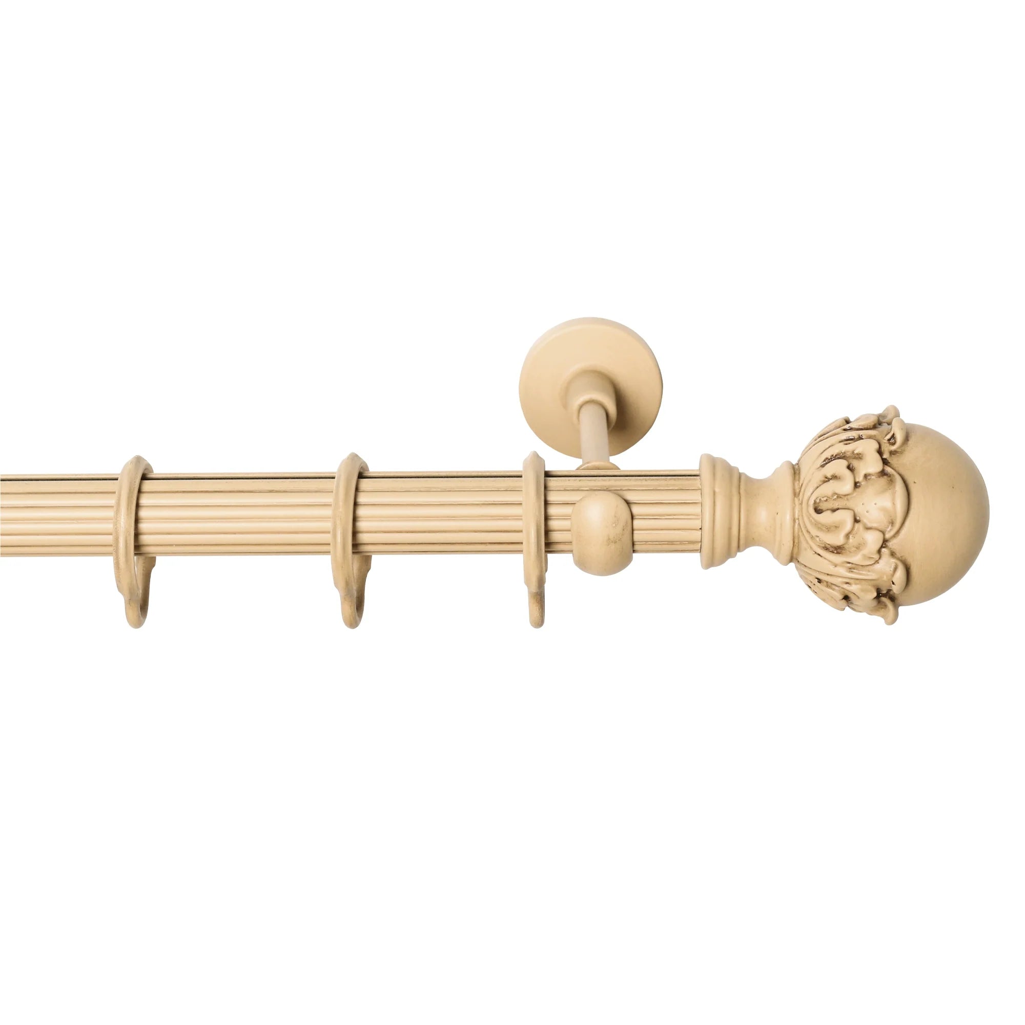 Rustik Perde Borusu 30 mm - Sarı Eskitme Metal - Ornato