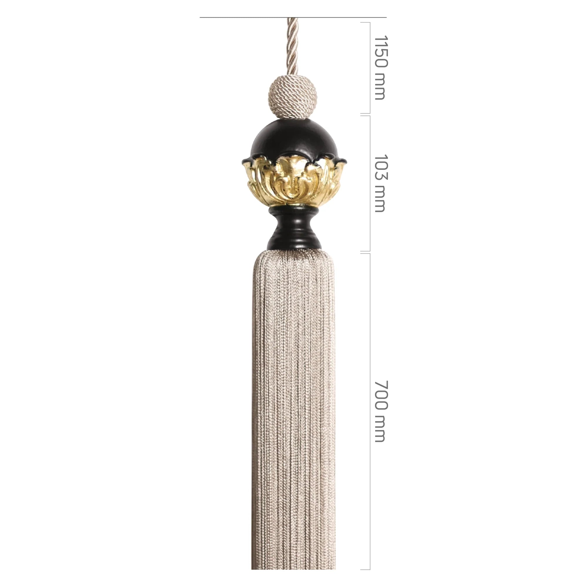 Sarkıt - Siyah Altın Eskitme Metal - Ornato