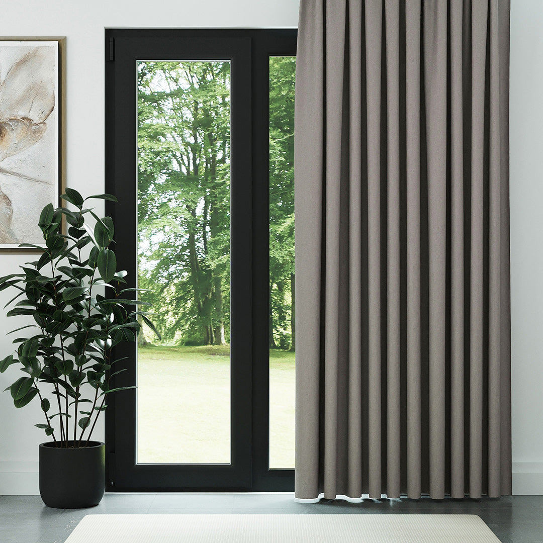 Taş Rengi Hasır Keten Karartma Fon Perde | Bonita