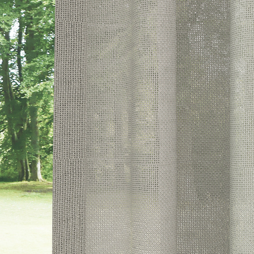 Taş Rengi Parlak Düz Dokulu Tül Perde | Jasper