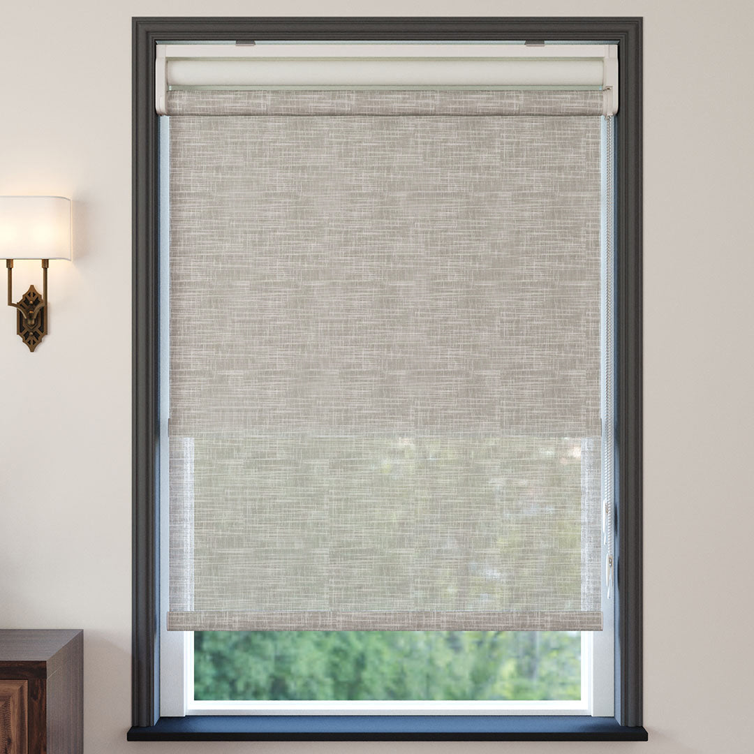 Vizon Desenli Çiftli Stor Perde | Dauphine