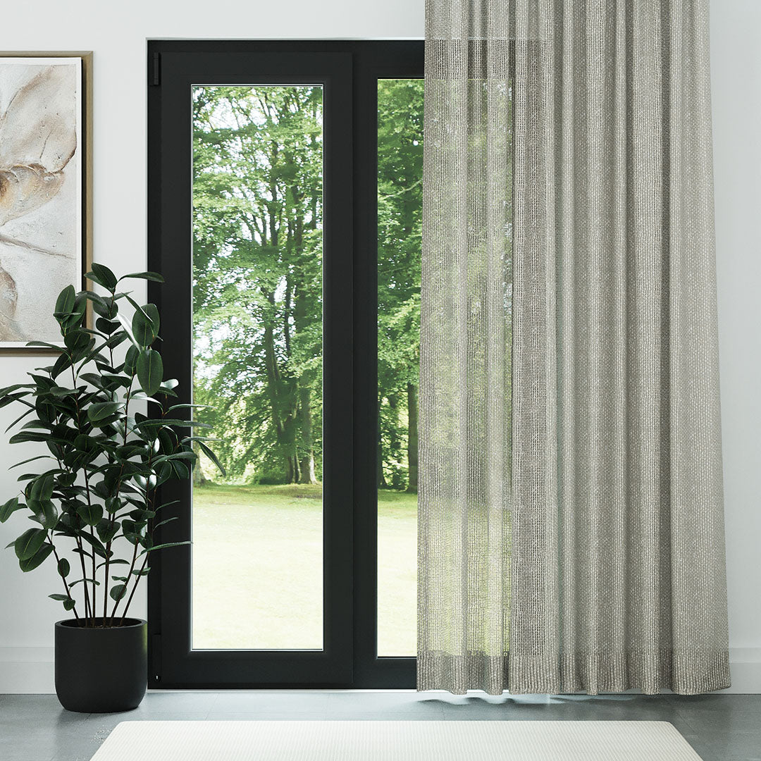 Vizon Modern Kalın Hasır Dekoratif Dosya Düz Tül Perde | Sallanmak