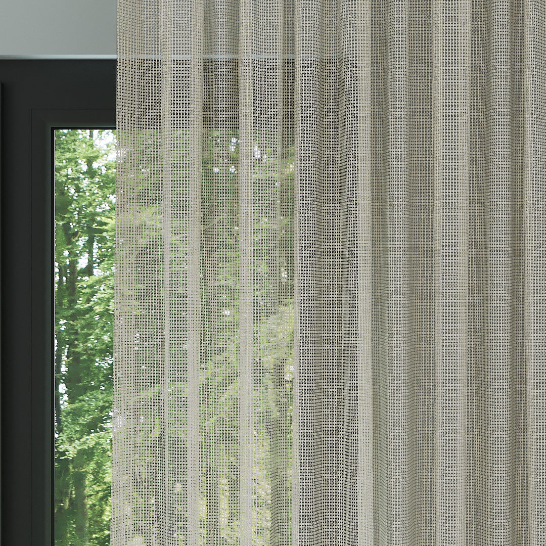 Vizon Örme Dosyası Kare Zemin Düz Tül Perde | Inessa