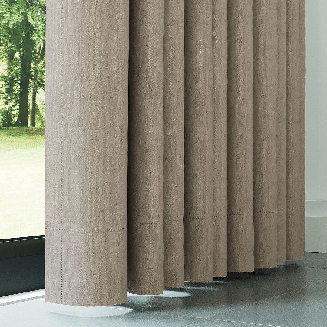 Vizon Parlak Fitilli Kadife Fon Perde | Kylo