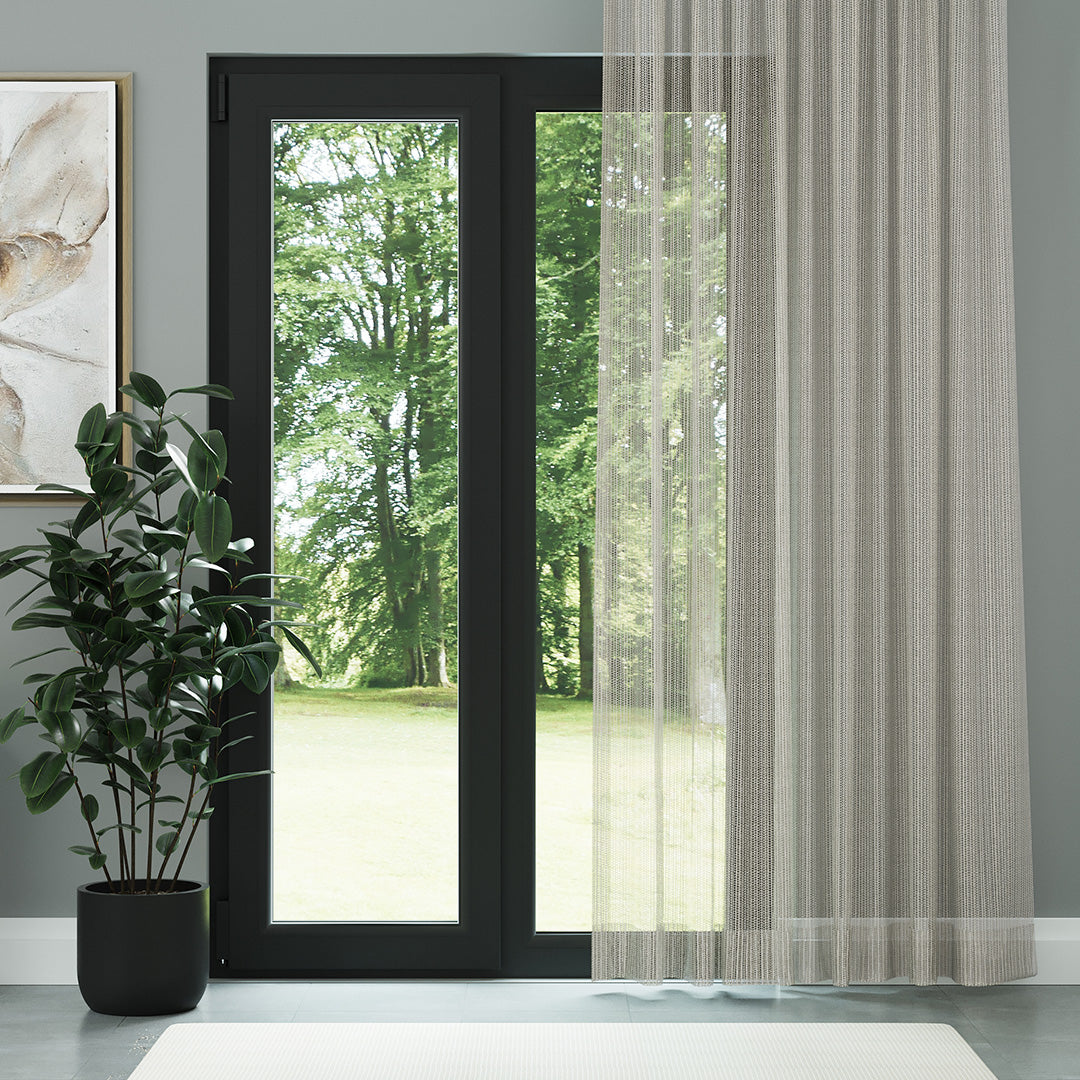 Vizon Trend Kare Dosyası Örme Düz Tül Perde | Alacakaranlık