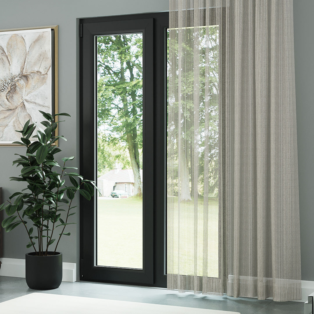 Vizon Trend Kare Dosyası Örme Düz Tül Perde | Alacakaranlık