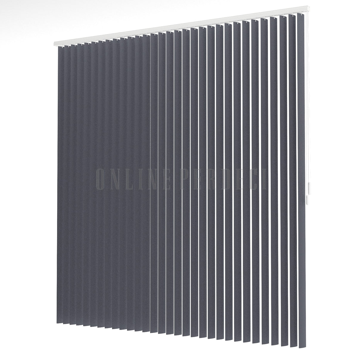 Antrasit Düz PVC Dikey Perde