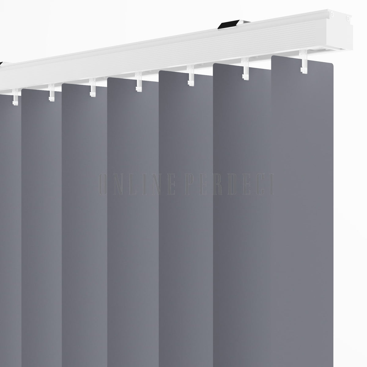 Antrasit Düz PVC Dikey Perde