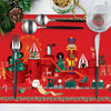 Kış Masalı Temalı Renkli ve Canlı Noel Figürlü Amerikan Servis – 4’lü Set (30x50 cm)