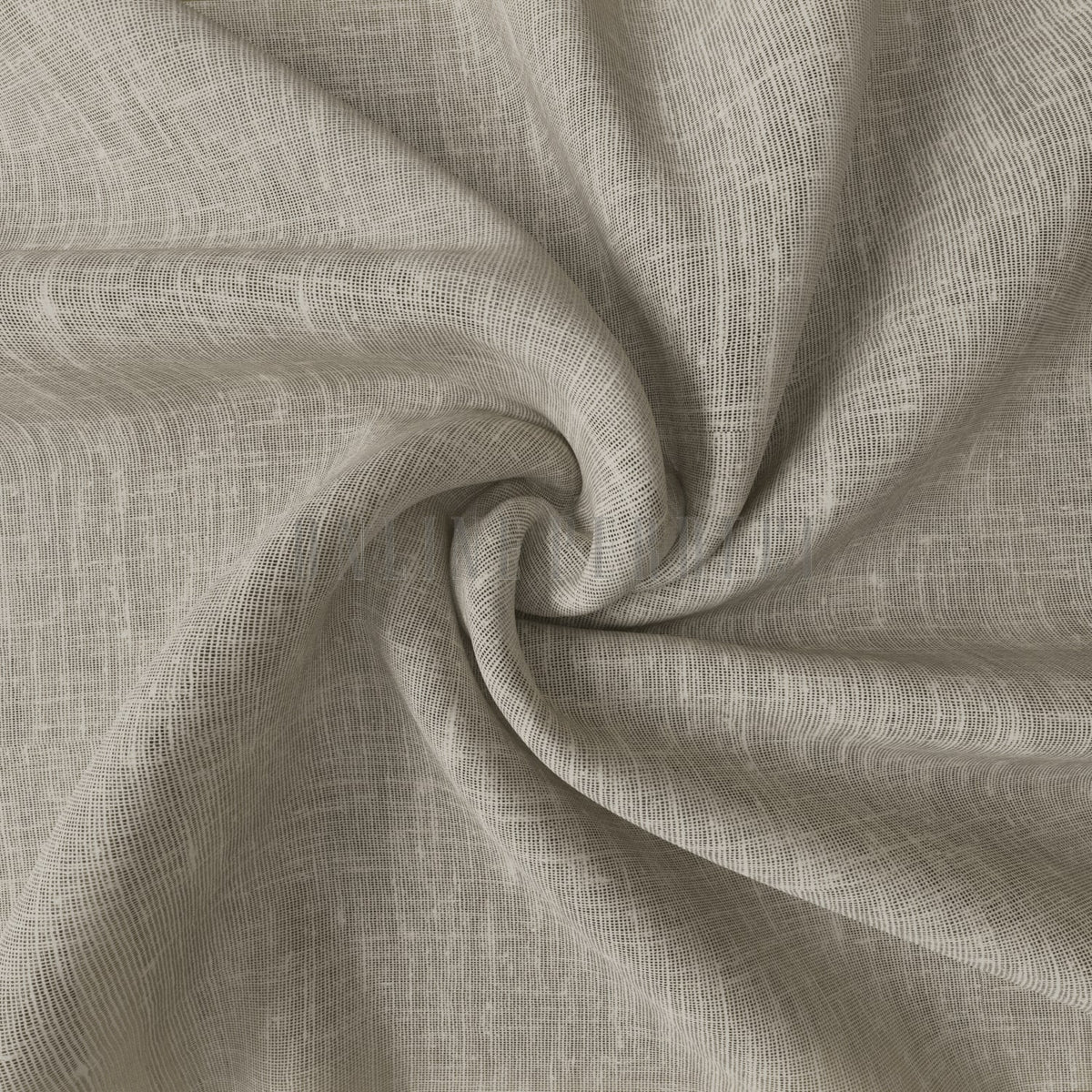 Bej Tül Folded Keten Düz Tül Perde - Folima