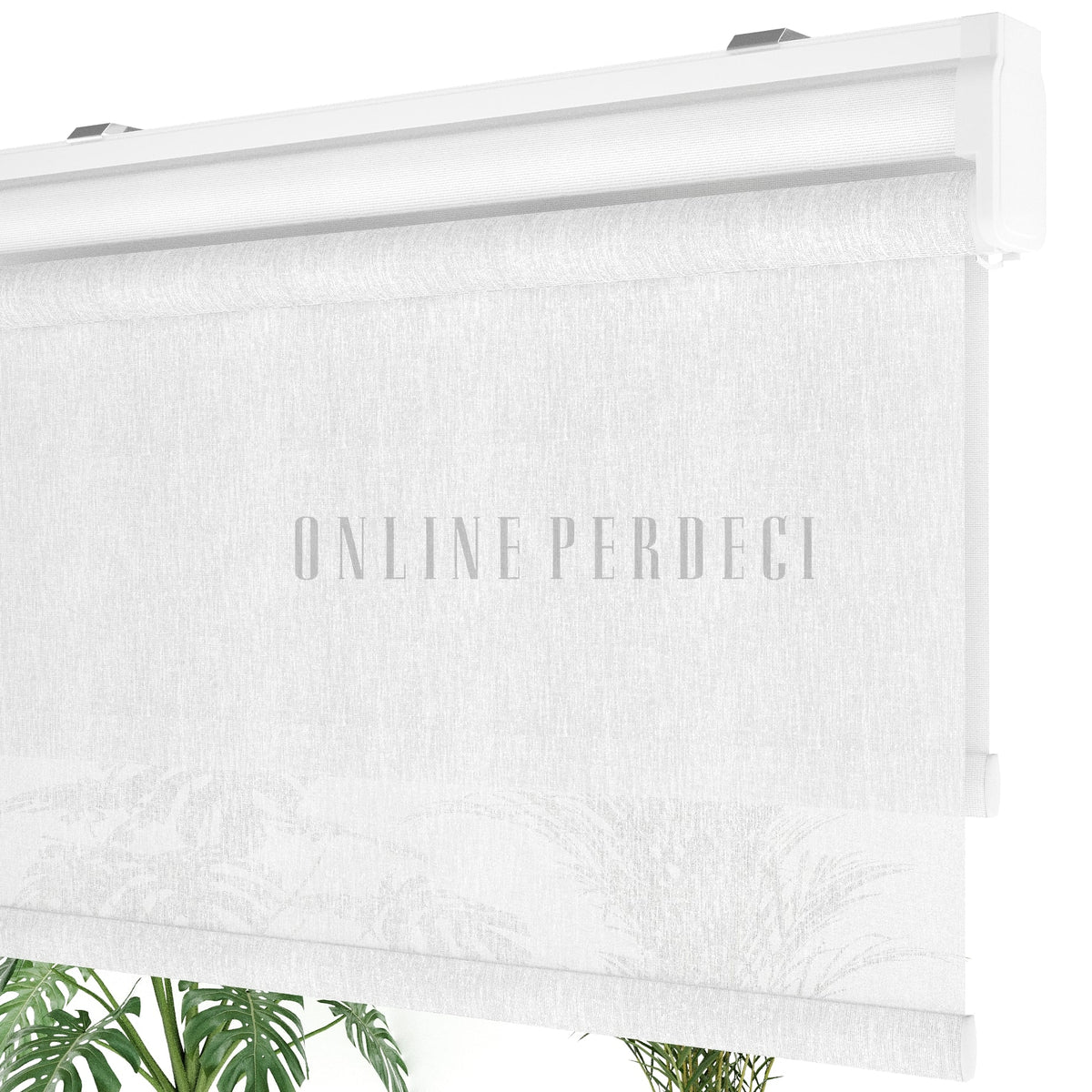 Beyaz Düz Çiftli Stor Perde - Zirva