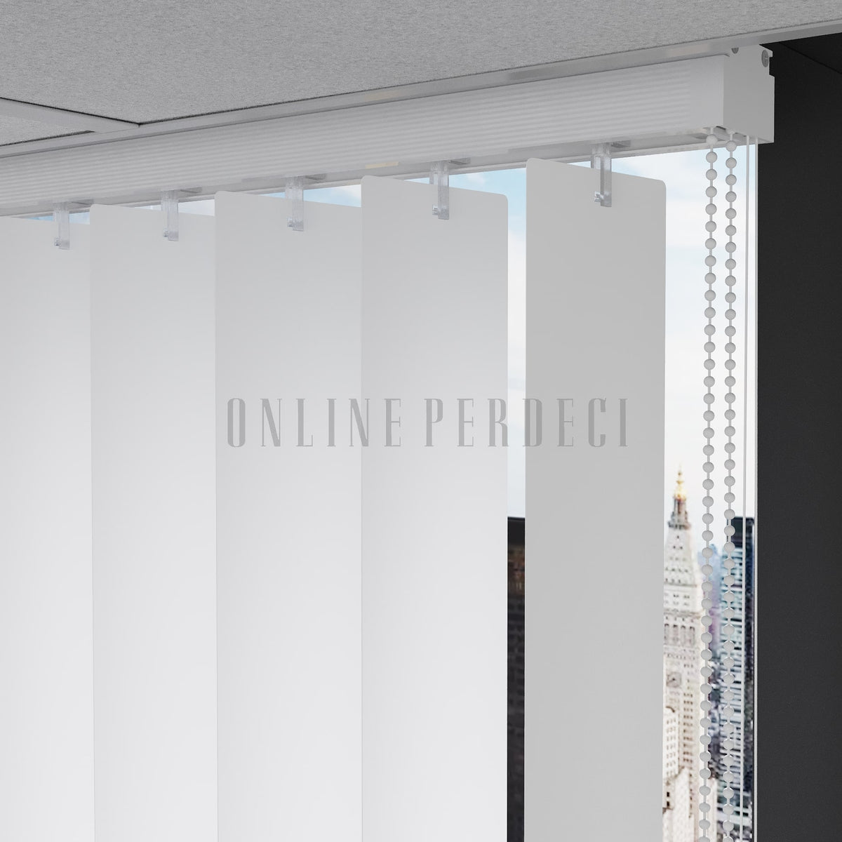 Beyaz Düz PVC Dikey Perde