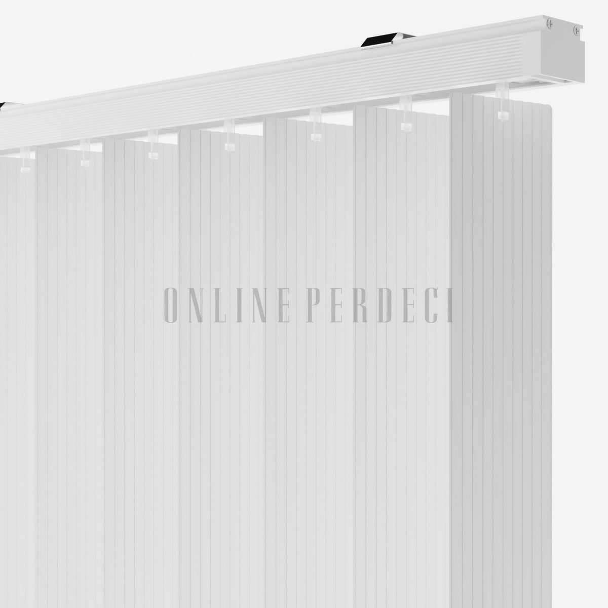 Beyaz Kanallı PVC Dikey Perde