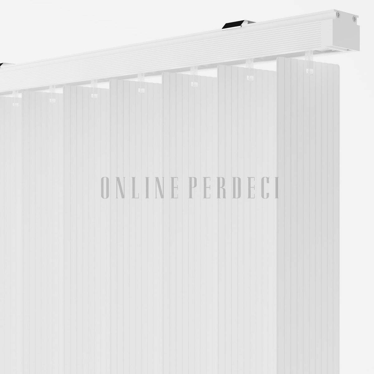 Beyaz Kanallı PVC Dikey Perde