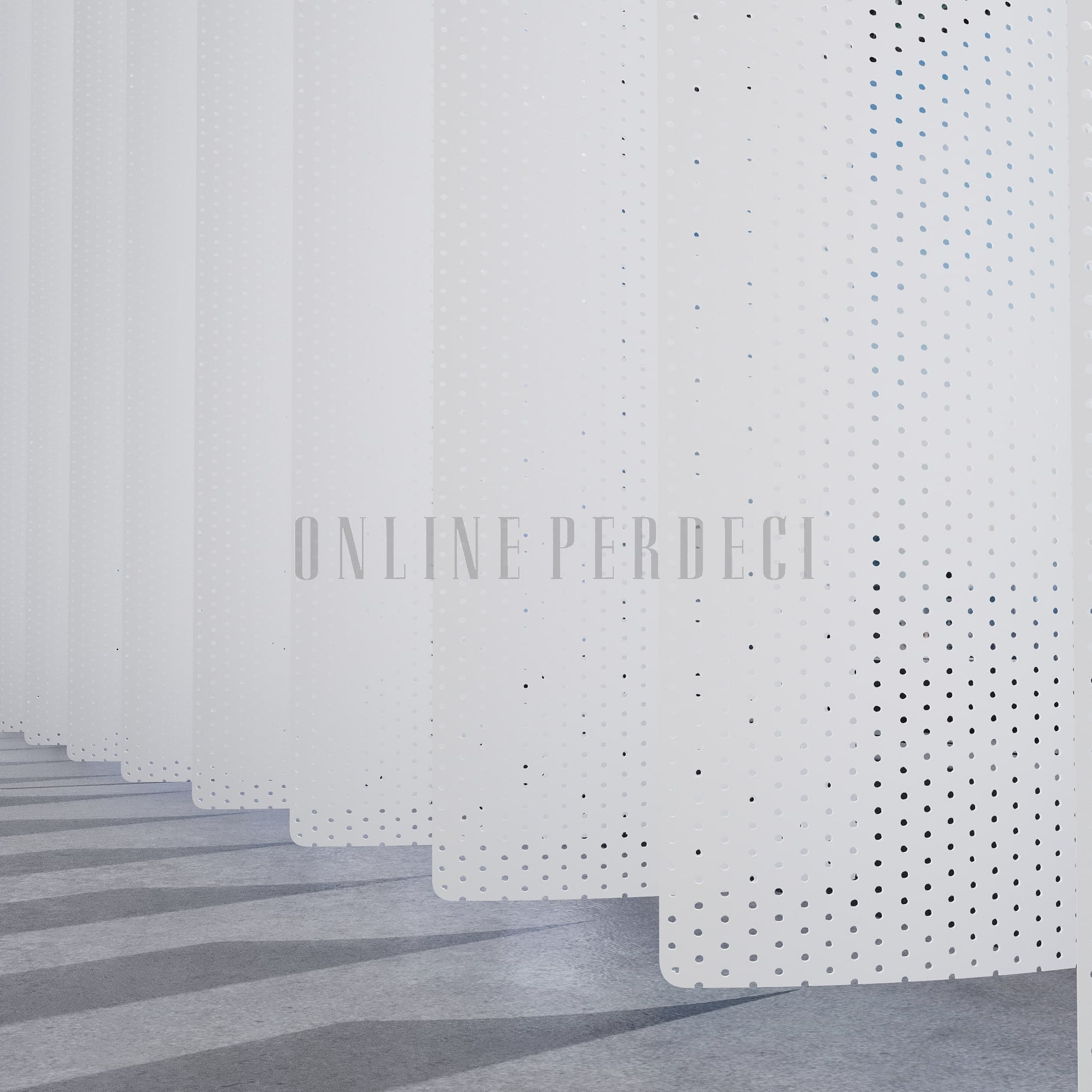 Beyaz Oval Perfore PVC Dikey Perde