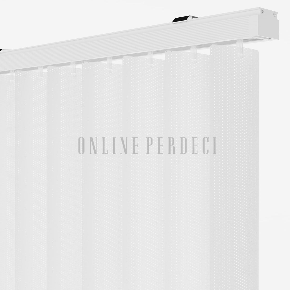 Beyaz Oval Perfore PVC Dikey Perde