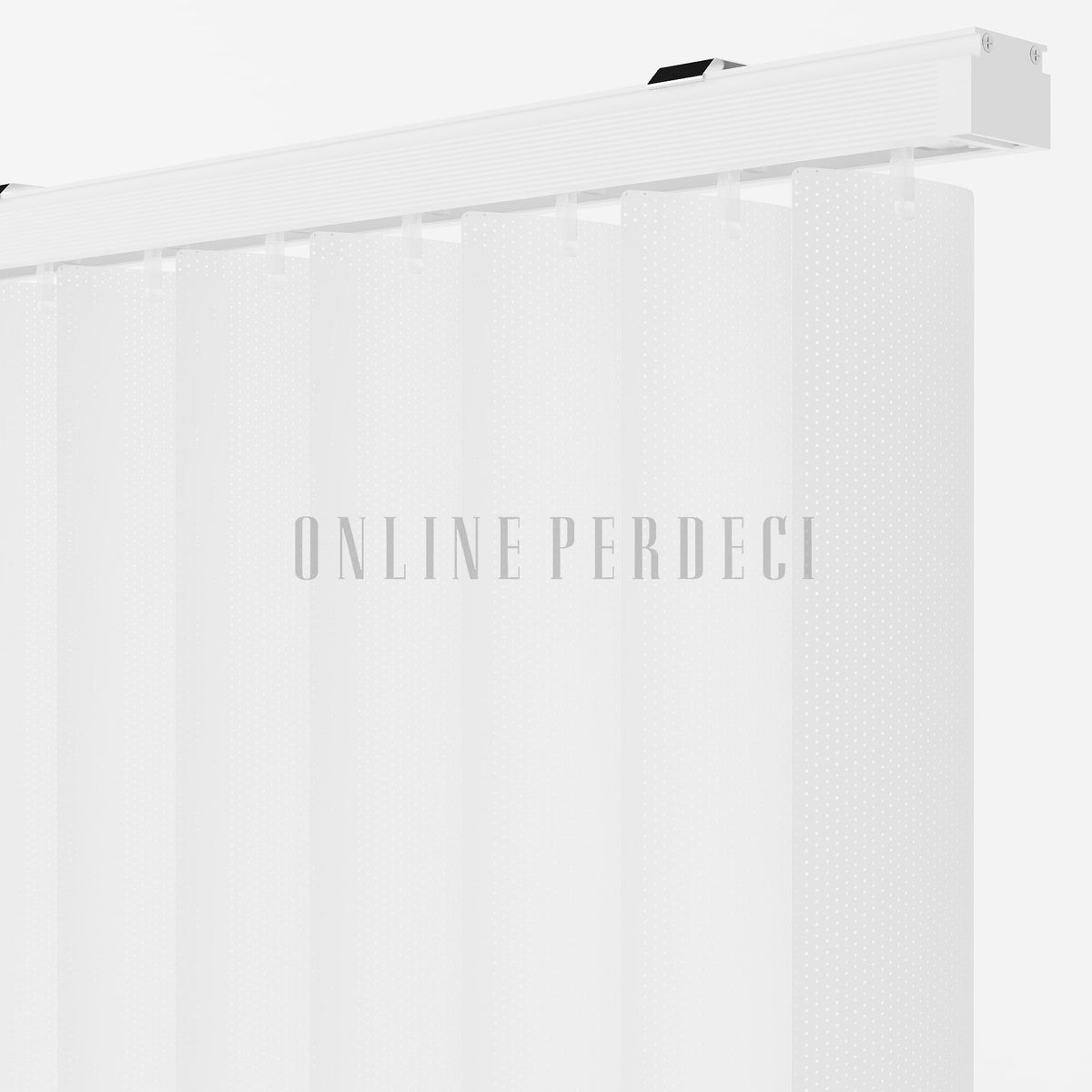 Beyaz Oval Perfore PVC Dikey Perde