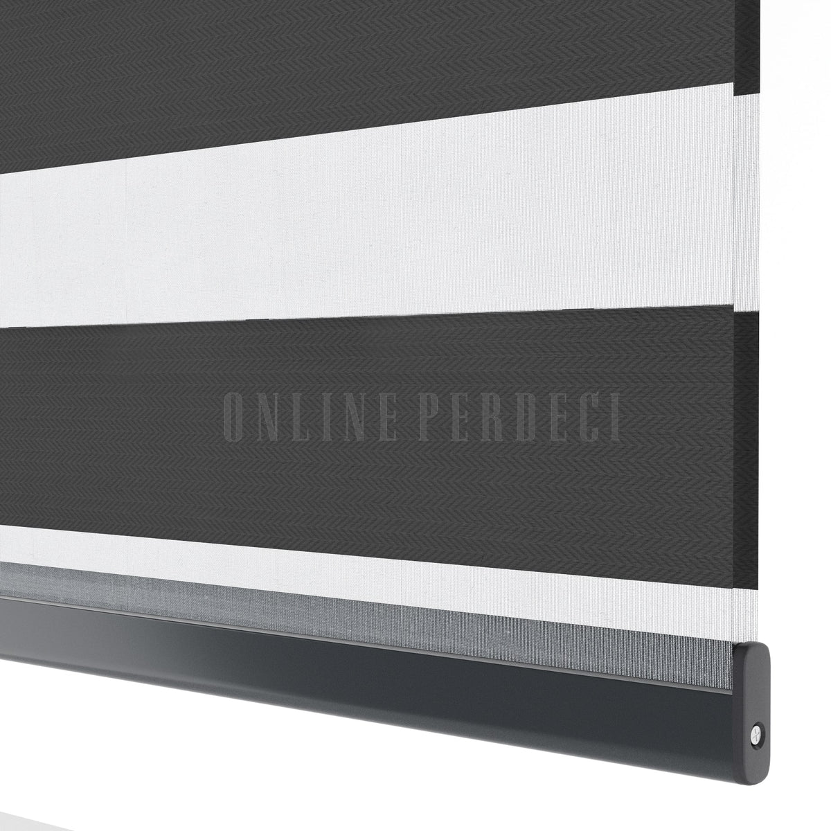 Ferio Antrasit Blackout Zebra Perde