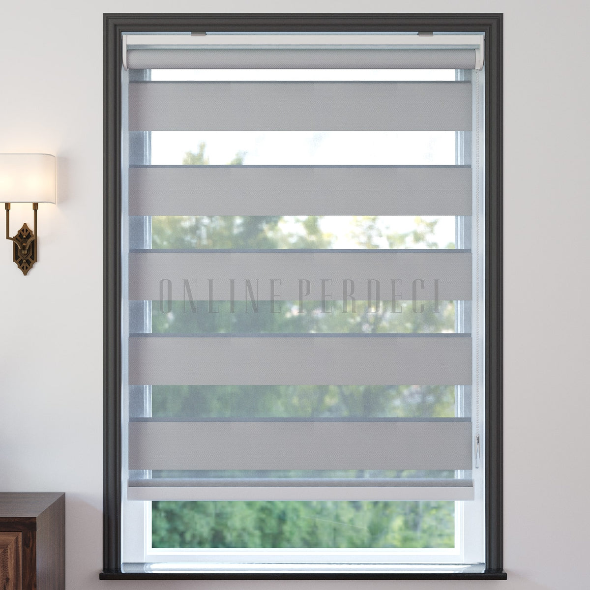 Ferio Beyaz Blackout Zebra Perde