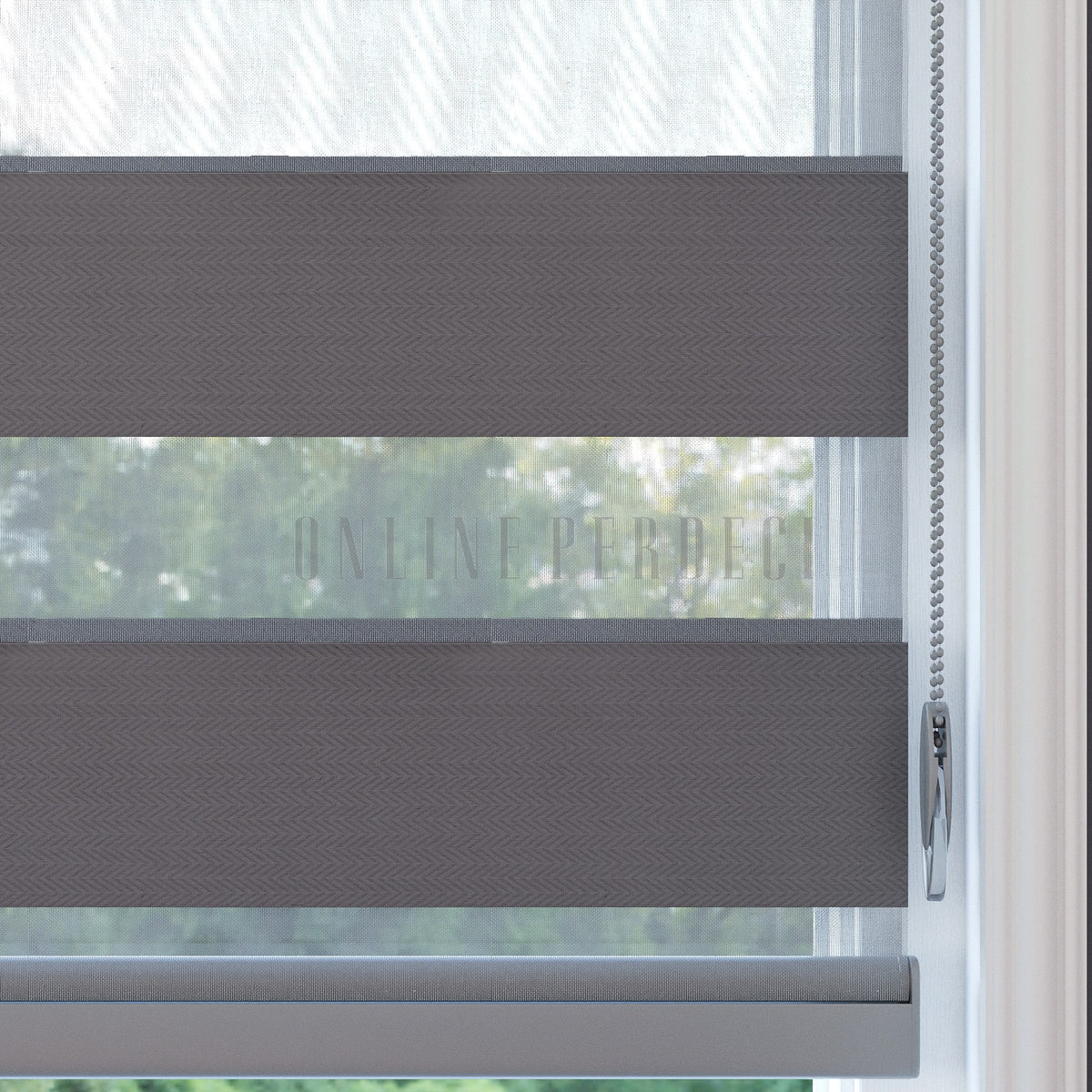Ferio Füme Blackout Zebra Perde
