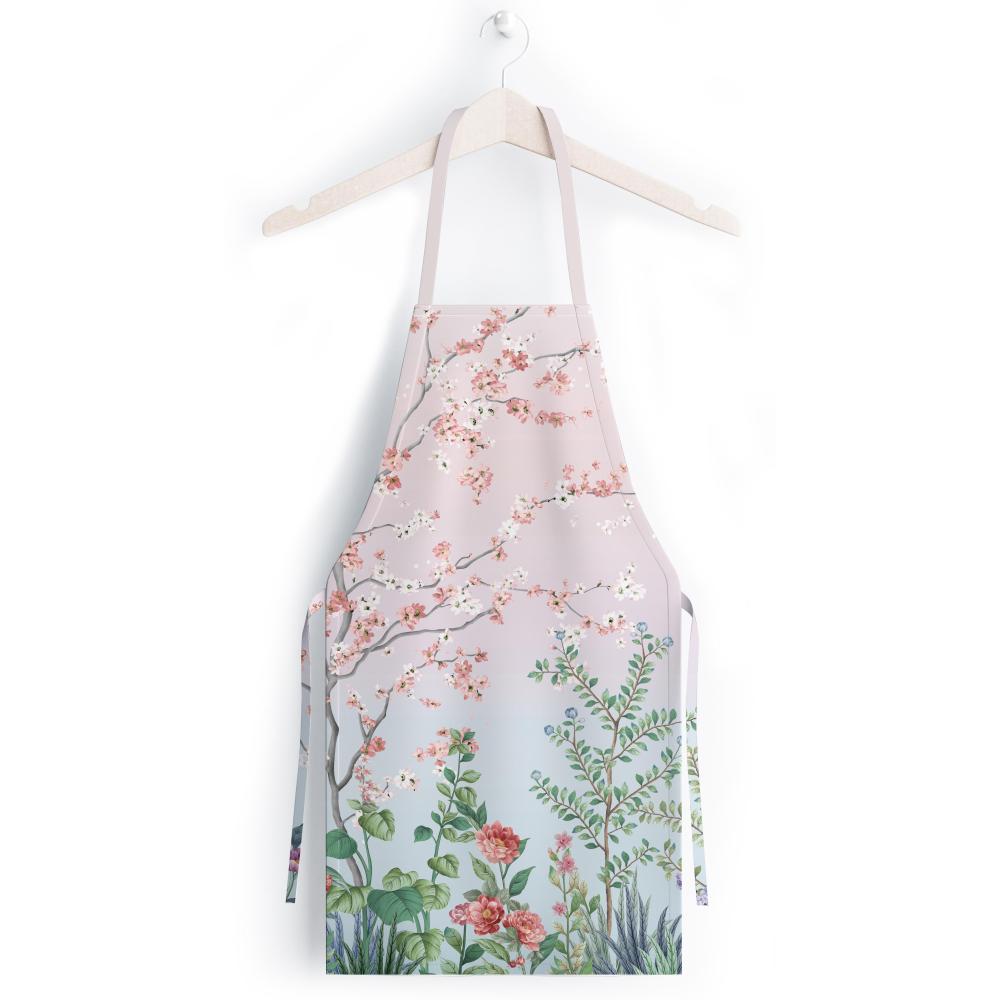 Renkli Çiçek Detaylı Mutfak Önlüğü