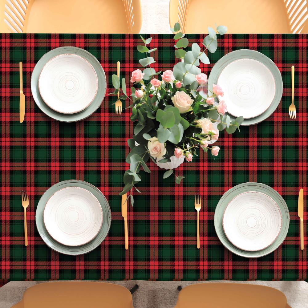 Kırmızı - Yeşil Kareli Masa Örtüsü