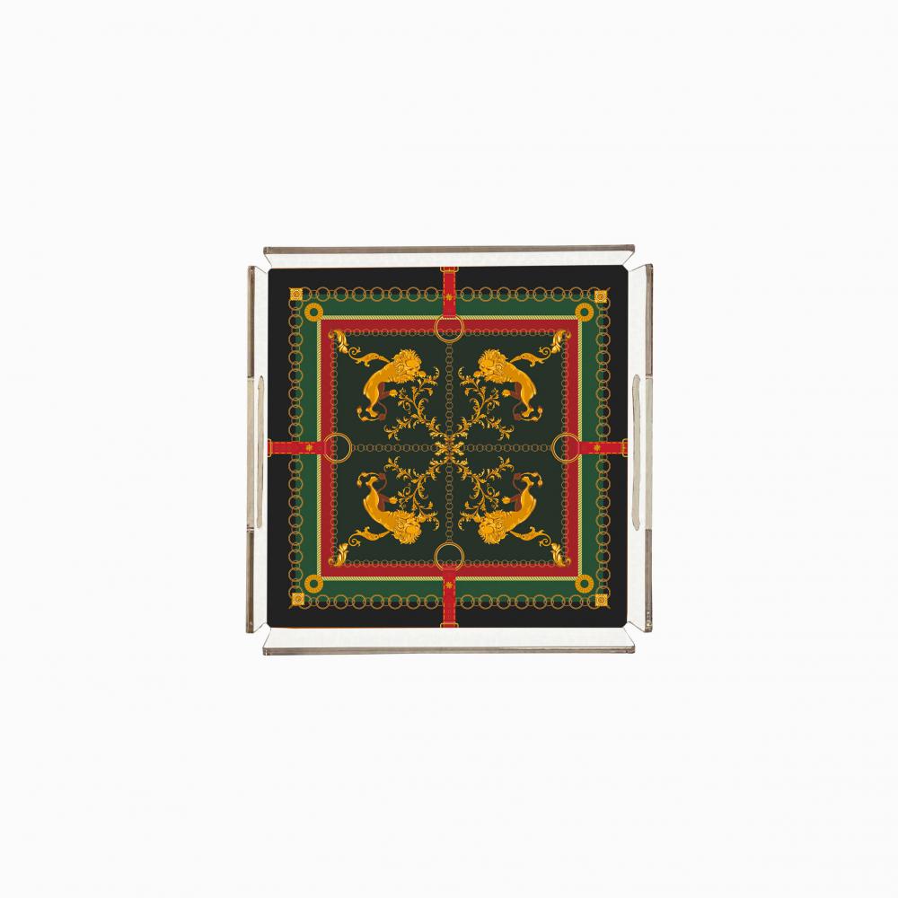 Figüratif Aslan Pleksi Tepsi - PT2109 - 25x25cm