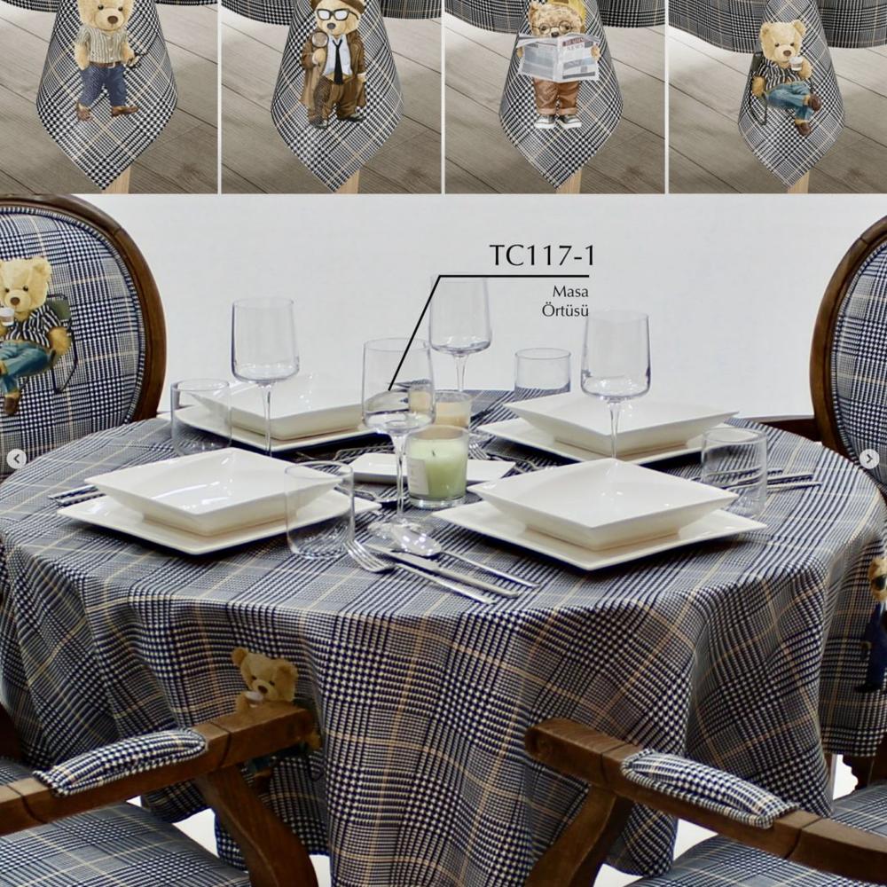 Teddy Yuvarlak Masa Örtüsü