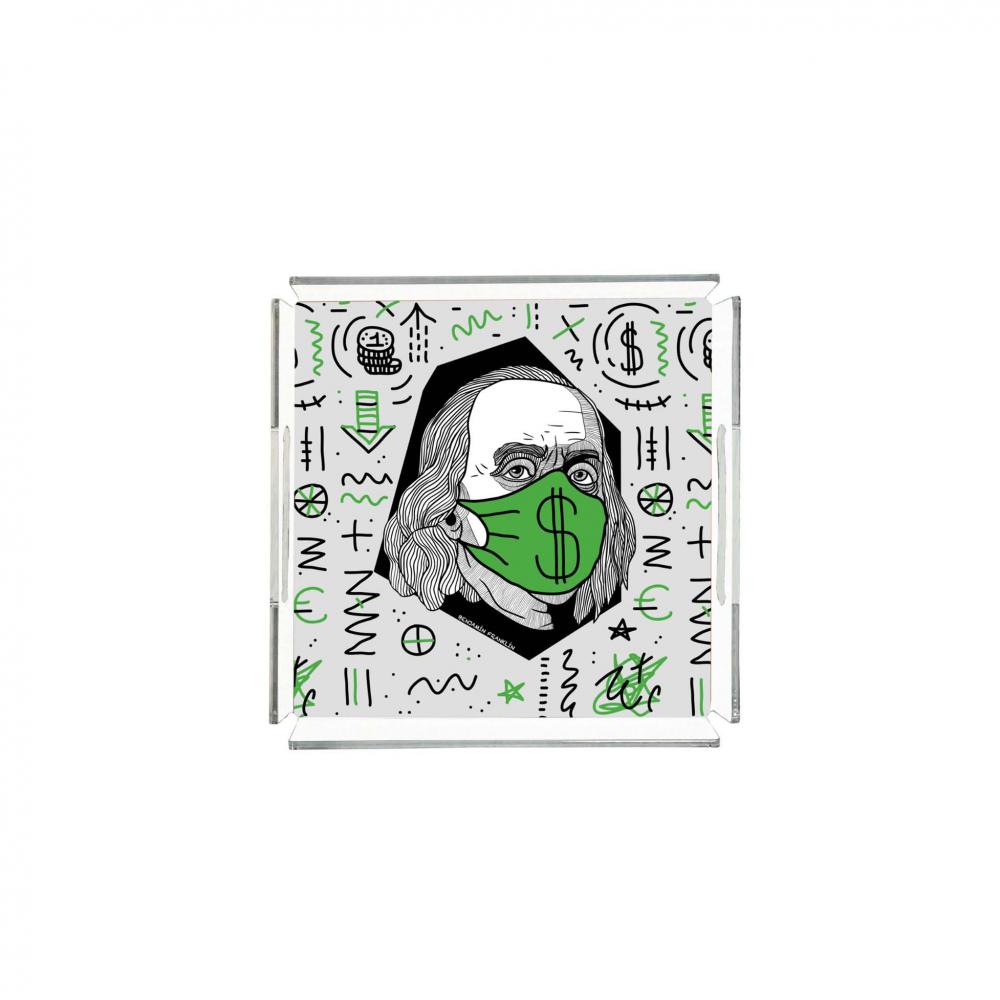 Benjamin Franklin Pleksi Tepsi - PT2140 25x25cm