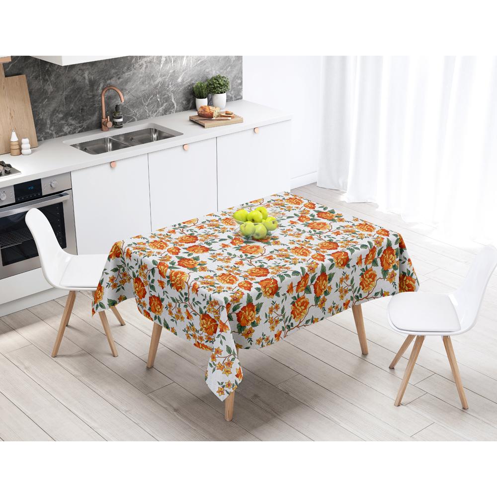 Turuncu Lotus Masa Örtüsü 160x220CM