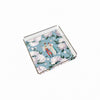 Blue - White Rose Pleksi Tepsi - PT2106 - 25x25cm