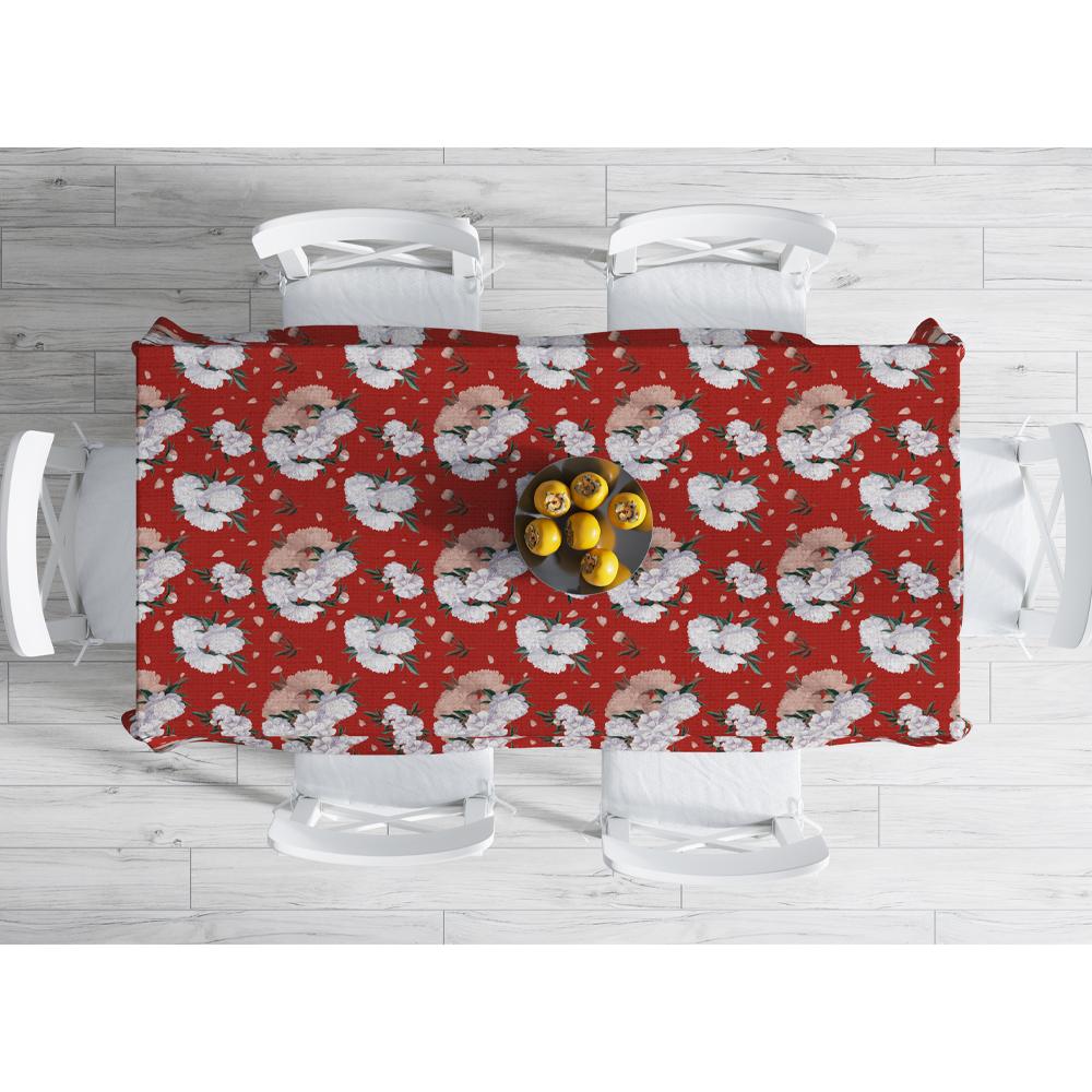 Kırmızı Gül Masa Örtüsü 160x220cm