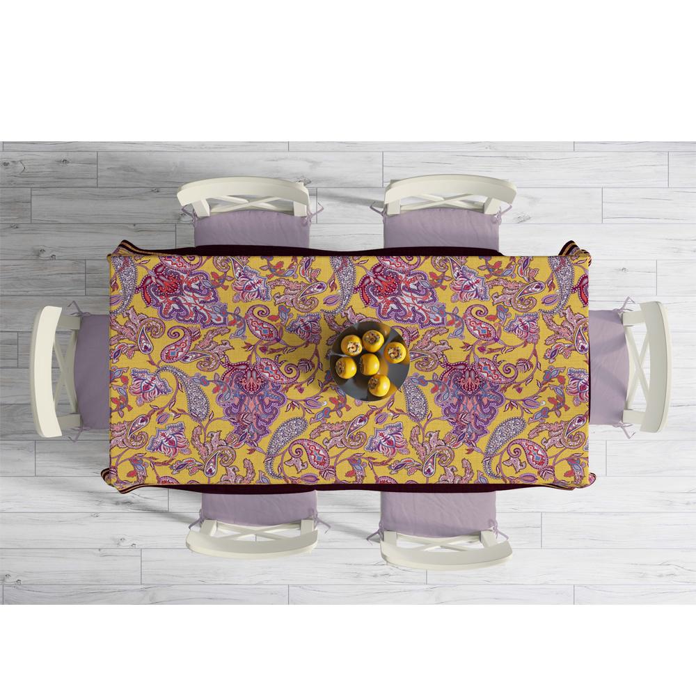 Mor Damask Desen Masa Örtüsü 160x220CM