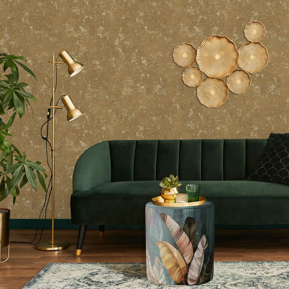 Tropikal Yaprak Tasarımlı Puf