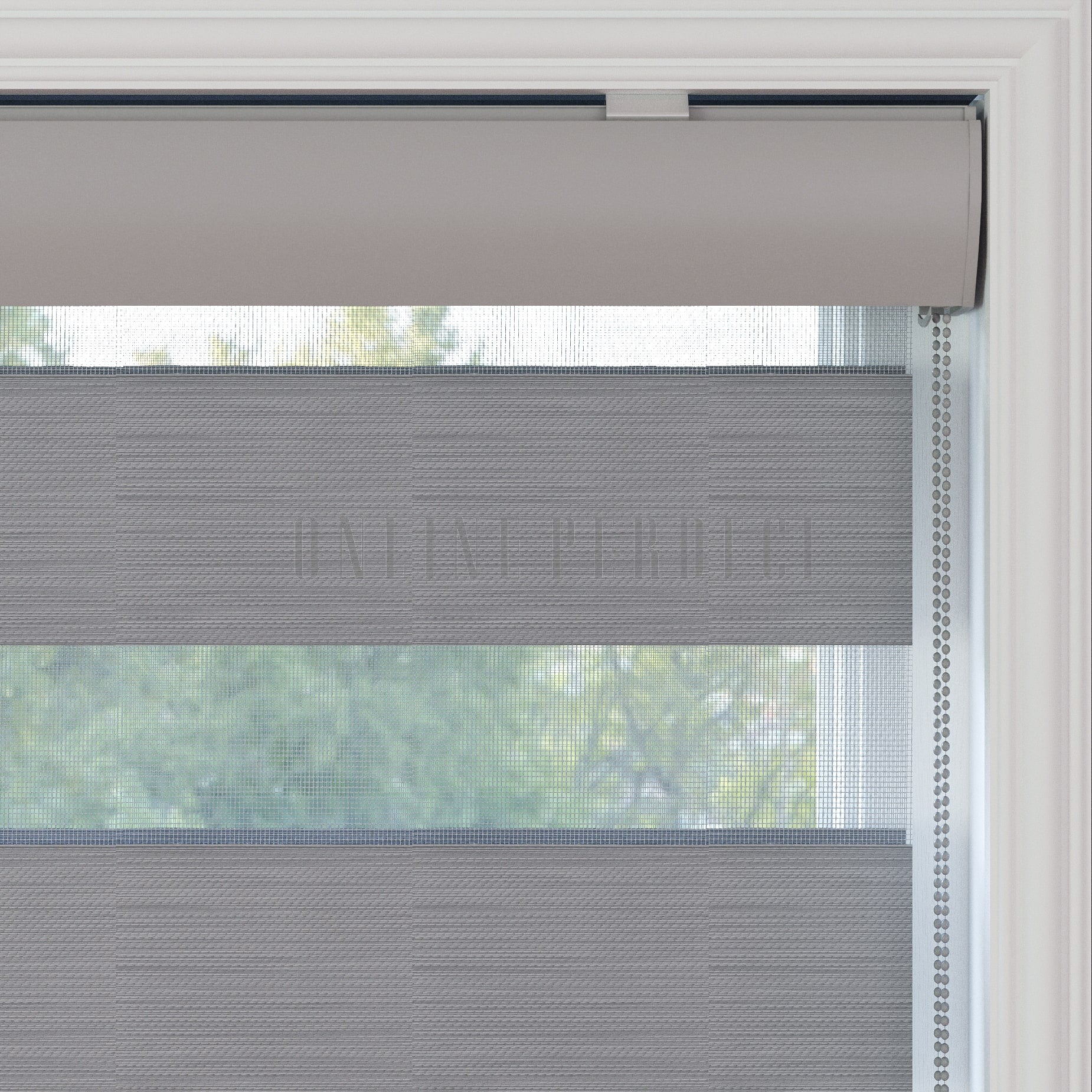 Golvia Açık Gri Blackout Zebra Perde