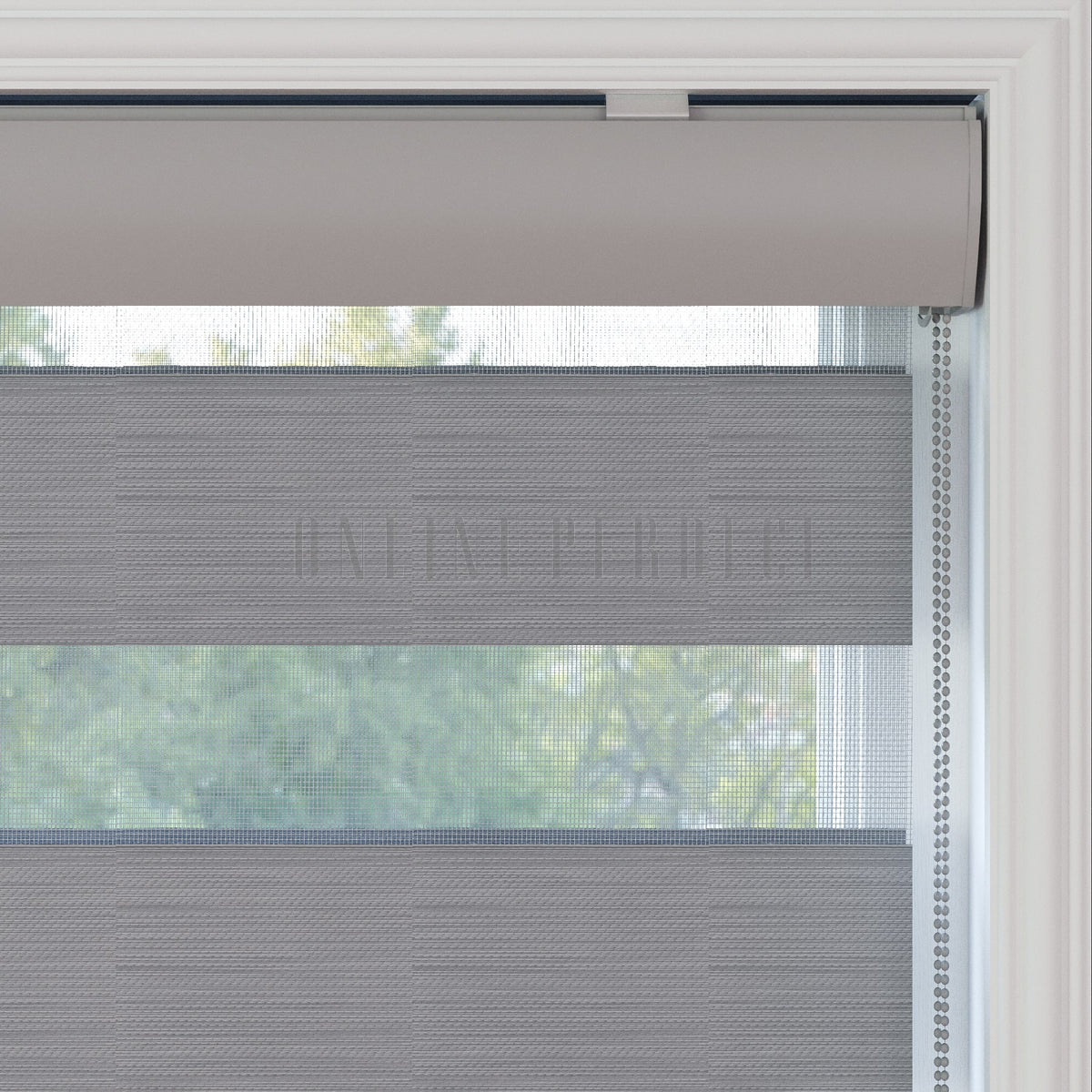 Golvia Açık Gri Blackout Zebra Perde