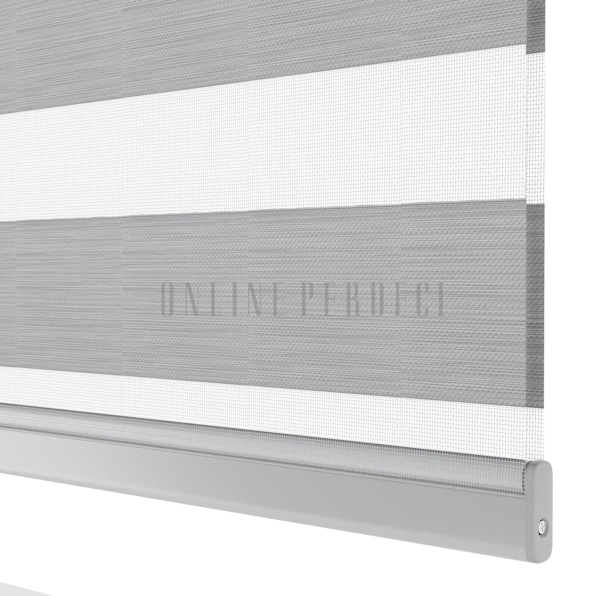 Golvia Açık Gri Blackout Zebra Perde
