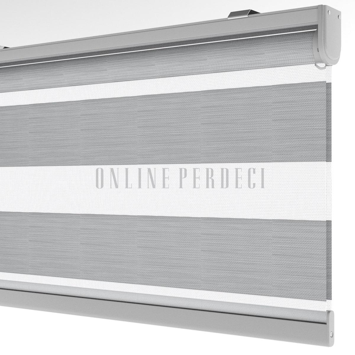 Golvia Açık Gri Blackout Zebra Perde