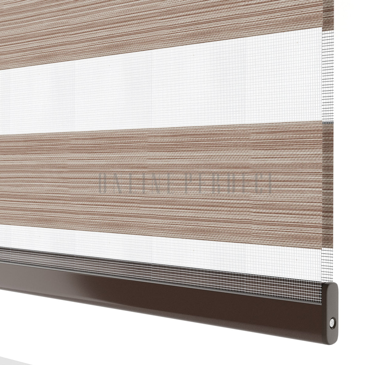 Golvia Açık Kahverengi Blackout Zebra Perde